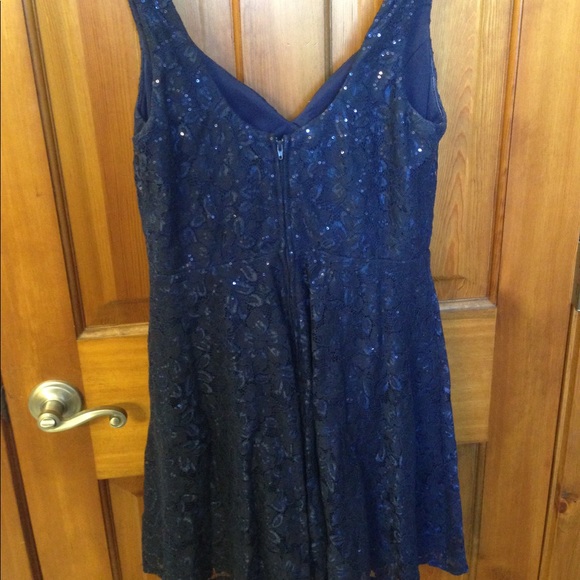 Navy blue lace and sparkle dress - Picture 2 of 3